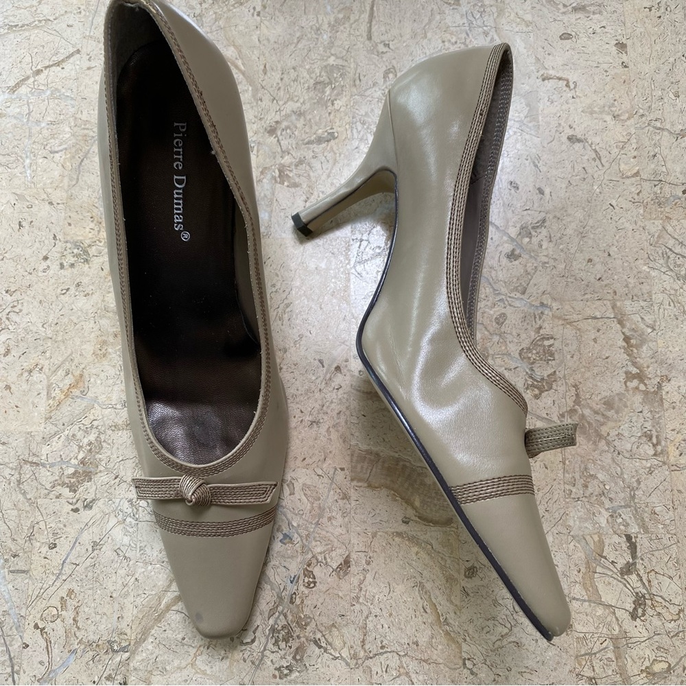 Elegant Slip on Pump Faux Leather High Heel Pierre Dumas
